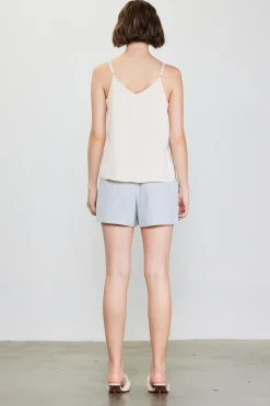 SKIES ARE BLUE Sleeveless Tops*Recycled Double Strap Cami Shell