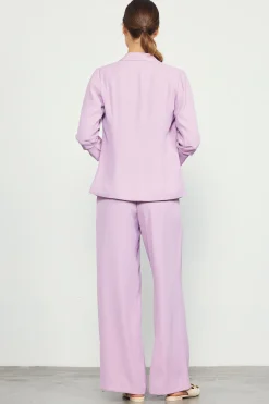 SKIES ARE BLUE Blazers*Recycled Shirred Sleeve Blazer Dustylilac