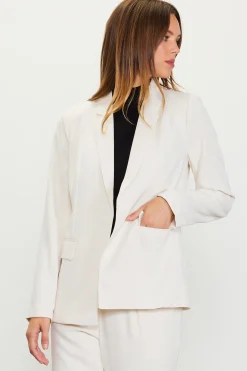 SKIES ARE BLUE Blazers*Recycled Structured Blazer Cream