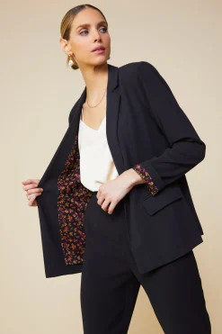 SKIES ARE BLUE Blazers*Recycled Structured Blazer Black