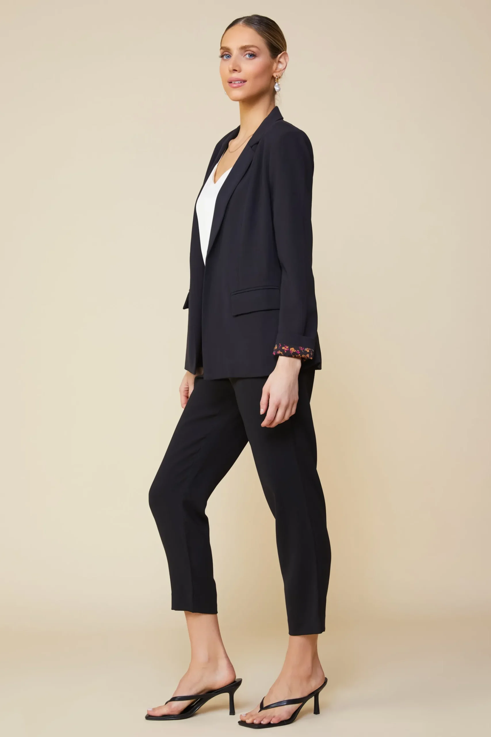 SKIES ARE BLUE Blazers*Recycled Structured Blazer Black