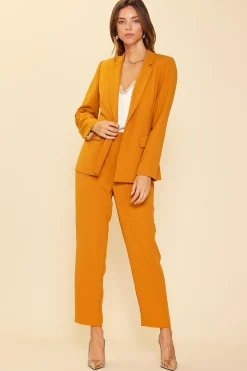 SKIES ARE BLUE Blazers*Recycled Structured Blazer Goldenmustard