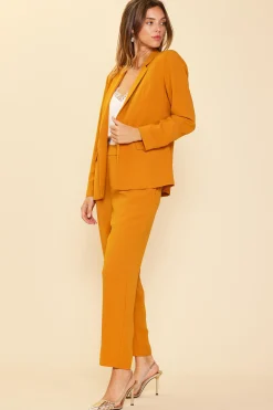 SKIES ARE BLUE Blazers*Recycled Structured Blazer Goldenmustard