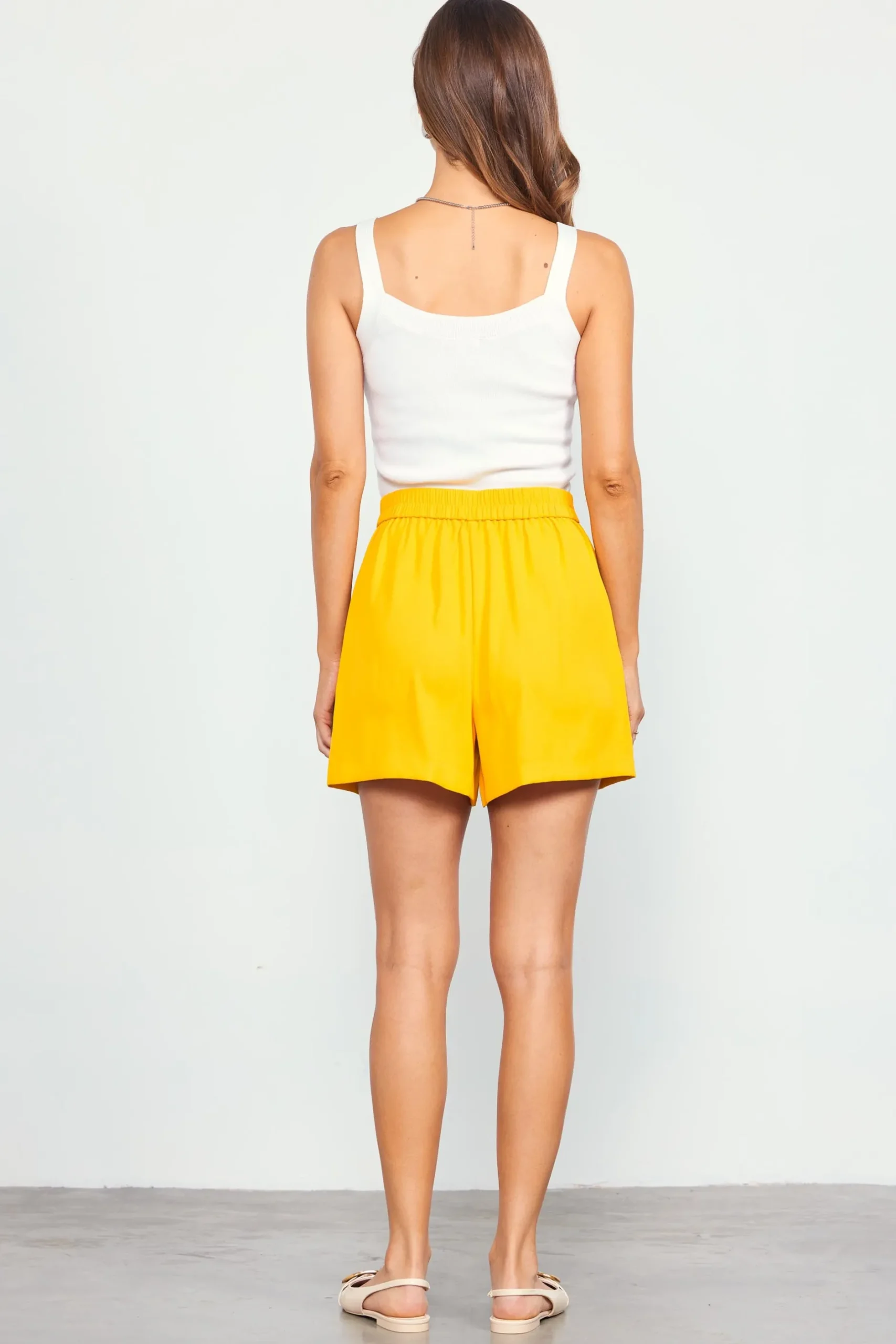 SKIES ARE BLUE Shorts*Recycled Tailored Shorts Brightmarigold