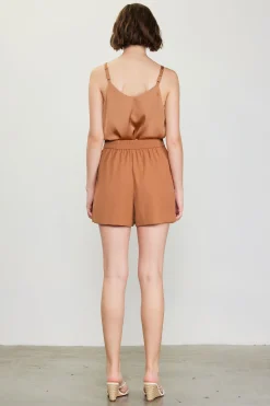 SKIES ARE BLUE Shorts*Recycled Tailored Shorts Hazelnut