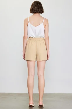 SKIES ARE BLUE Shorts*Recycled Tailored Shorts Latte