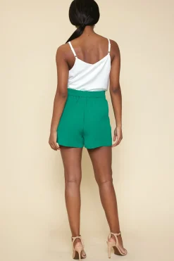 SKIES ARE BLUE Shorts*Recycled Tailored Shorts Kelly-green