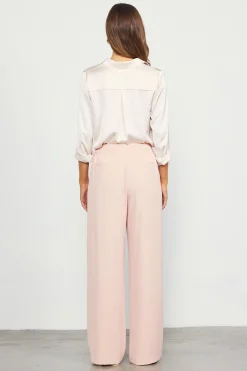 SKIES ARE BLUE Pants*Recycled Wide Leg Pants Rosecloud