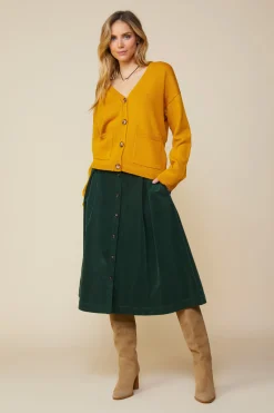 SKIES ARE BLUE Outerwear|Sweaters*Recycled Yarn Cardigan Marigold