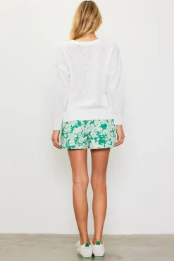 SKIES ARE BLUE Long Sleeve Tops|Sweaters*Relaxed V Neck Sweater White