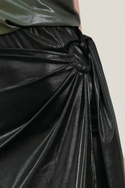 SKIES ARE BLUE Skirts*Ring Tie Wrap Midi Skirt Black