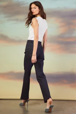 SKIES ARE BLUE Sleeveless Tops*Ruffle Sleeve Knit Top Offwhite