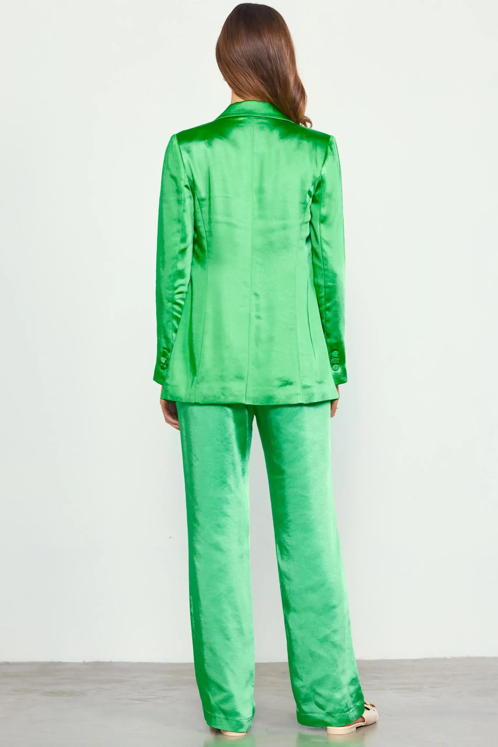 SKIES ARE BLUE Blazers*Satin Tailored Blazer Spearmint