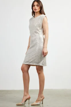 SKIES ARE BLUE Mini Dresses*Sequin Mini Dress Champagne