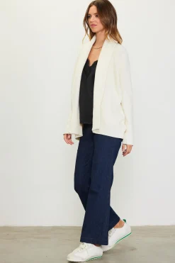 SKIES ARE BLUE Long Sleeve Tops|Sweaters*Shawl Collar Sweater Cardigan Offwhite