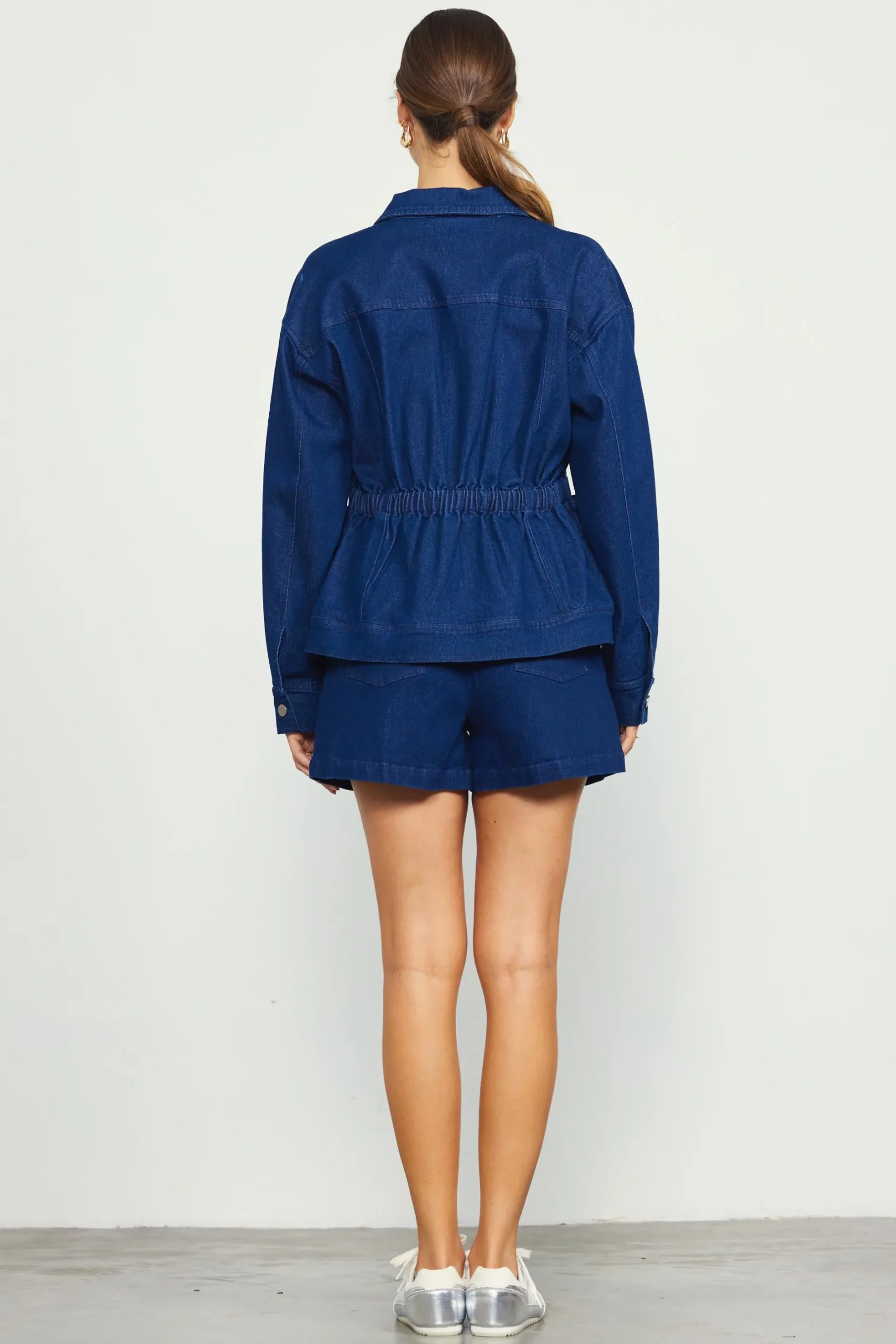 SKIES ARE BLUE Outerwear*Stretch Denim Trucker Jacket Indigo