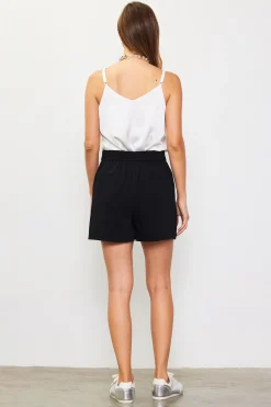 SKIES ARE BLUE Shorts*Structured High Waisted Shorts Black