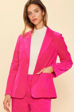SKIES ARE BLUE Blazers*Tailored Corduroy Blazer Berrypink