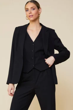SKIES ARE BLUE Blazers*Tailored Single Button Blazer Black