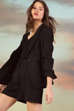 SKIES ARE BLUE Blazers*Tailored Single-Breasted Blazer Black