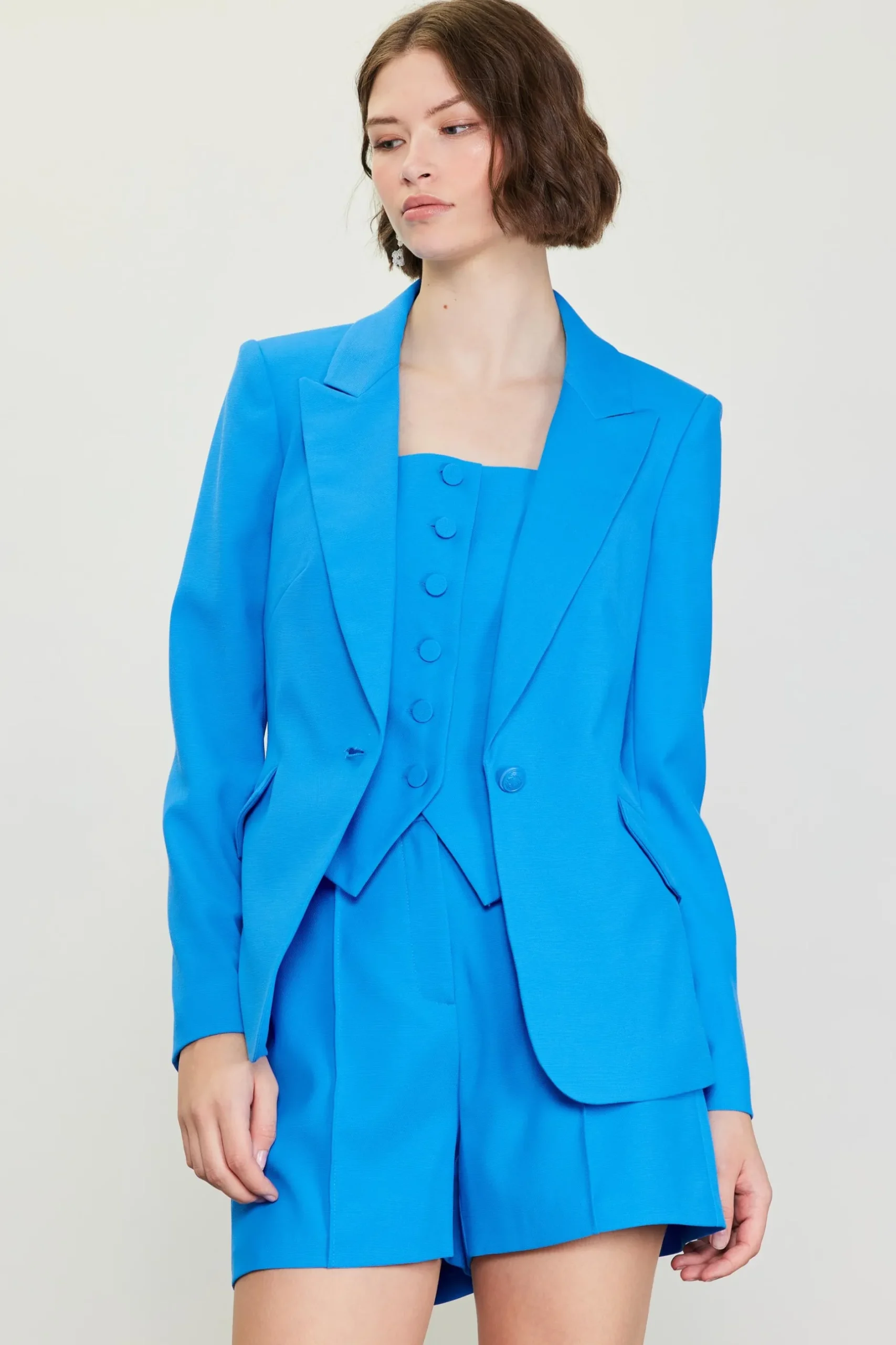 SKIES ARE BLUE Blazers*Tailored Single-Breasted Blazer Malibublue