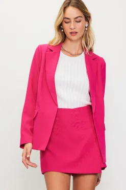 SKIES ARE BLUE Blazers*Tailored Structured Blazer Peonypink