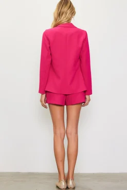 SKIES ARE BLUE Blazers*Tailored Structured Blazer Peonypink