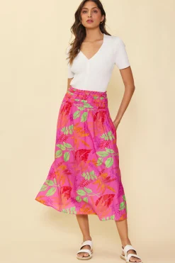 SKIES ARE BLUE Skirts*Tropical Print Skirt Prettyinpink