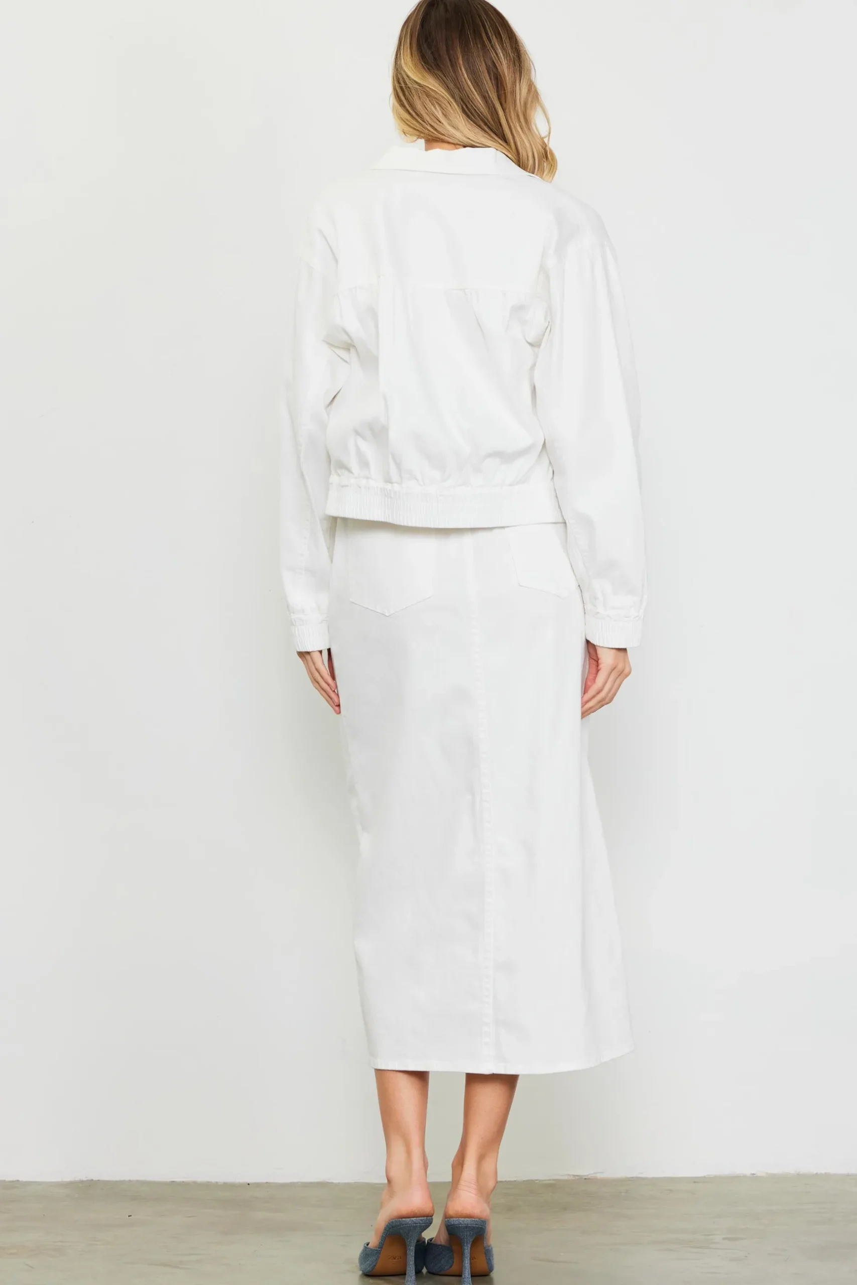 SKIES ARE BLUE Outerwear*Washed Cotton Twill Jacket White