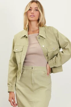 SKIES ARE BLUE Outerwear*Washed Cotton Twill Jacket Sweetpea