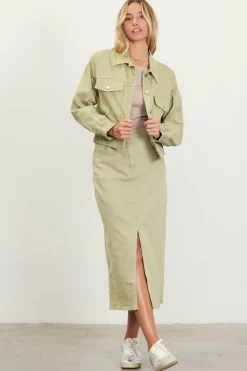SKIES ARE BLUE Outerwear*Washed Cotton Twill Jacket Sweetpea
