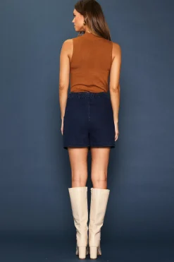 SKIES ARE BLUE Skirts|Shorts*Washed Denim Skort Indigo