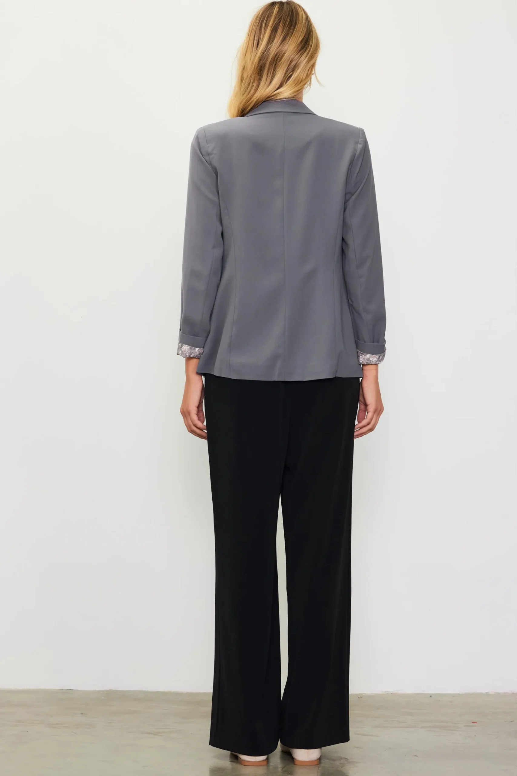 SKIES ARE BLUE Blazers*Welt Pocket Blazer Stonegray