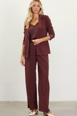 SKIES ARE BLUE Blazers*Welt Pocket Blazer Chocolate
