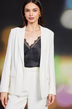 SKIES ARE BLUE Blazers*Welt Pocket Blazer Cream