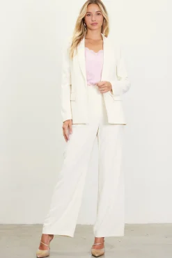 SKIES ARE BLUE Blazers*Welt Pocket Blazer Cream