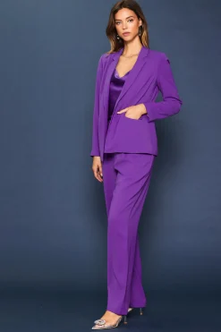 SKIES ARE BLUE Blazers*Welt Pocket Blazer Grape