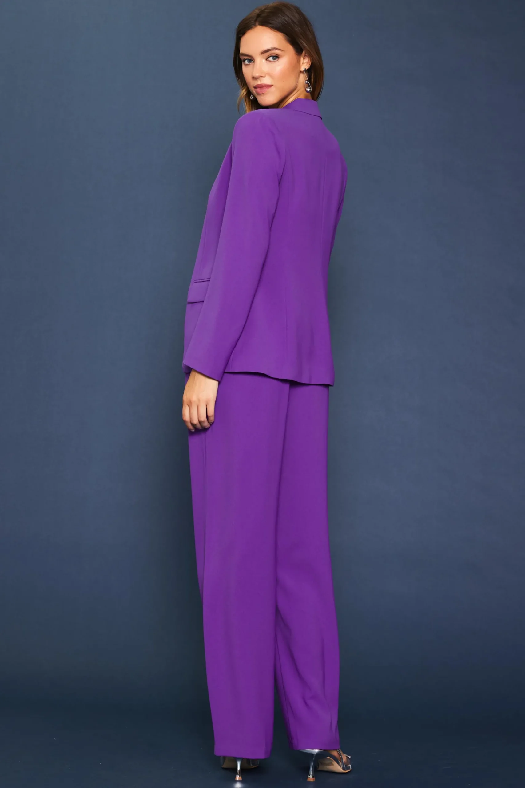 SKIES ARE BLUE Blazers*Welt Pocket Blazer Grape
