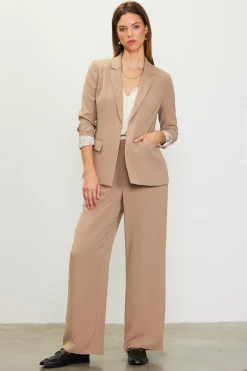 SKIES ARE BLUE Blazers*Welt Pocket Blazer Tan
