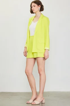 SKIES ARE BLUE Blazers*Welt Pocket Blazer Limeyellow