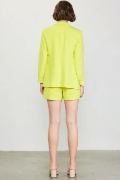 SKIES ARE BLUE Blazers*Welt Pocket Blazer Limeyellow