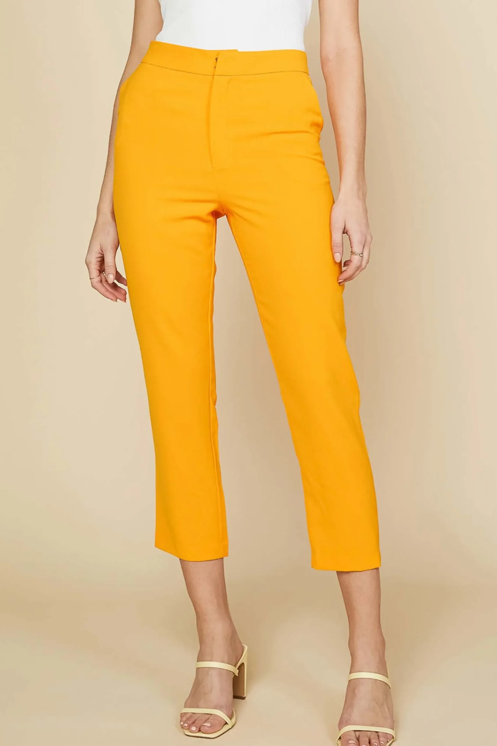 SKIES ARE BLUE Pants*Welt Pocket Trouser Sunkissedorange