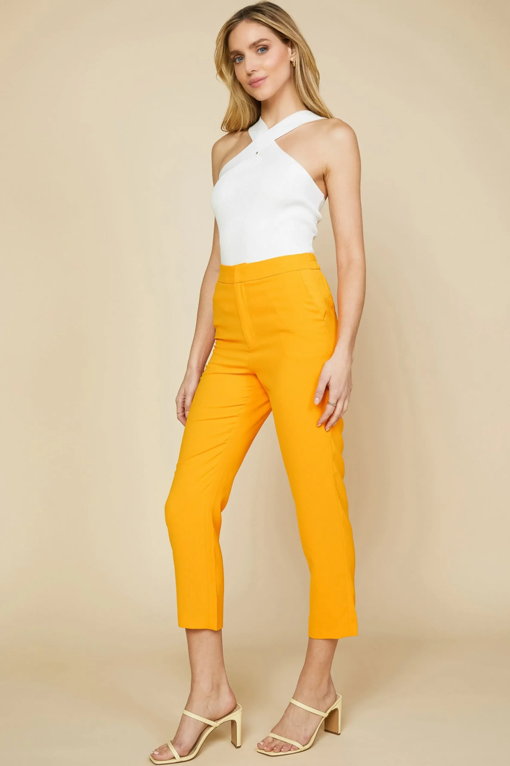 SKIES ARE BLUE Pants*Welt Pocket Trouser Sunkissedorange