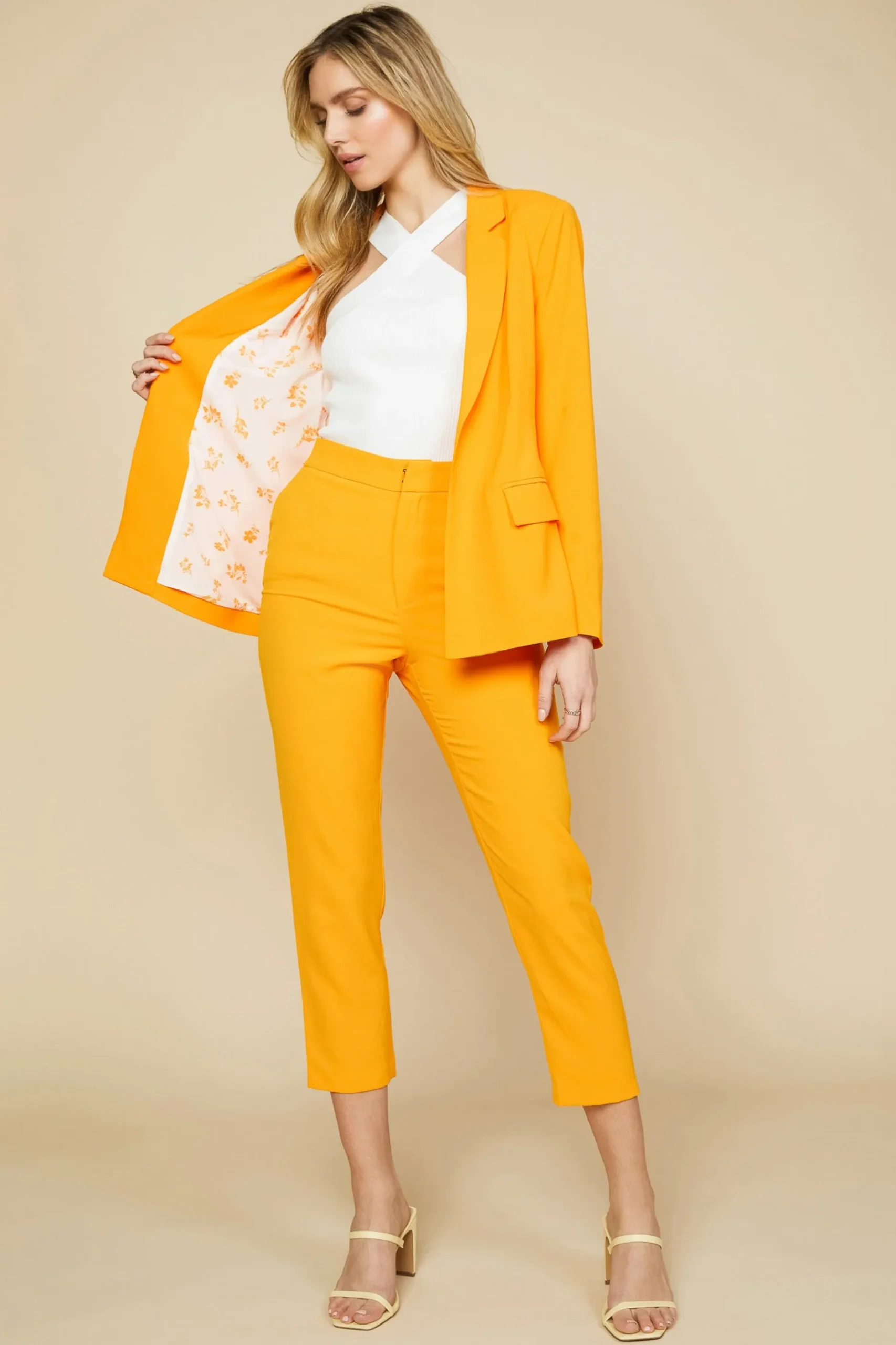 SKIES ARE BLUE Pants*Welt Pocket Trouser Sunkissedorange
