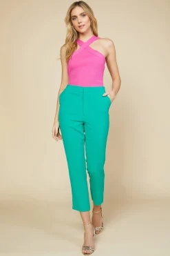 SKIES ARE BLUE Pants*Welt Pocket Trouser Jadegreen